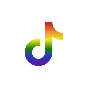 Tiktok Icon Pride Logo Vector