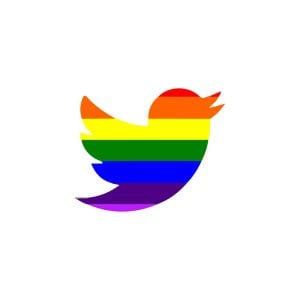Twitter Bird Pride Logo Vector