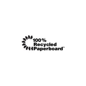 100% Recycled Paperboard Logo Vector