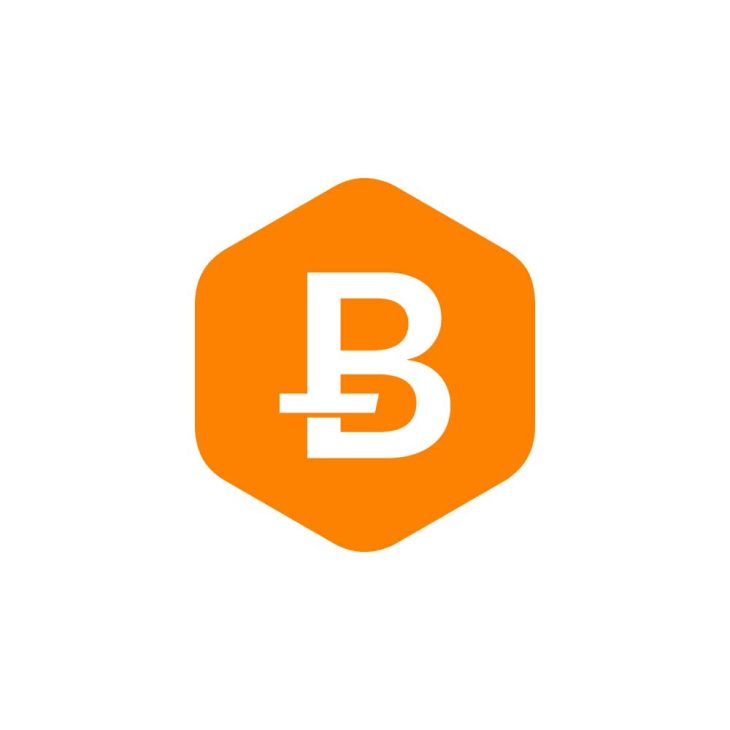 Bitcoin Rhodium Logo  Vector
