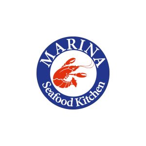 Marina Seafood Kitchen Logo Vector