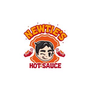 Newtie’s Hot Sauce Logo Vector