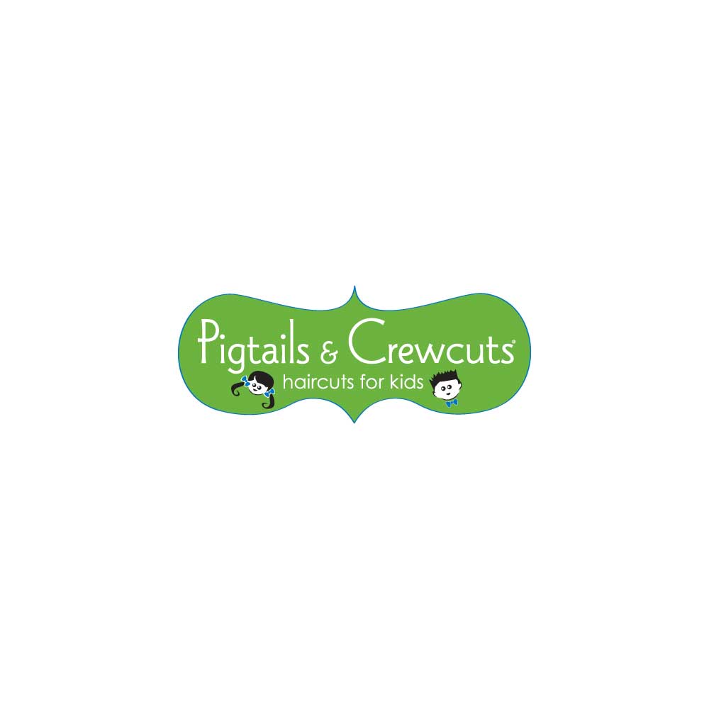 Pigtails And Crewcuts Logo Vector 