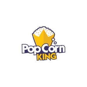 Popcorn King Logo Vector