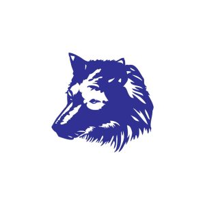 Wolf 1 Wing Logo Vector