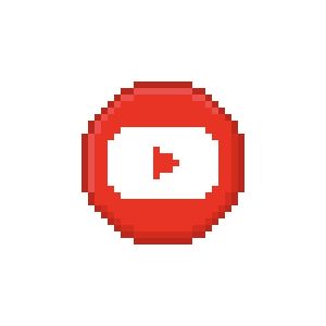 Youtube Pixel Icon Vector