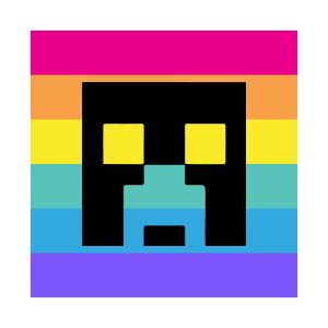 Minecraft pride logo