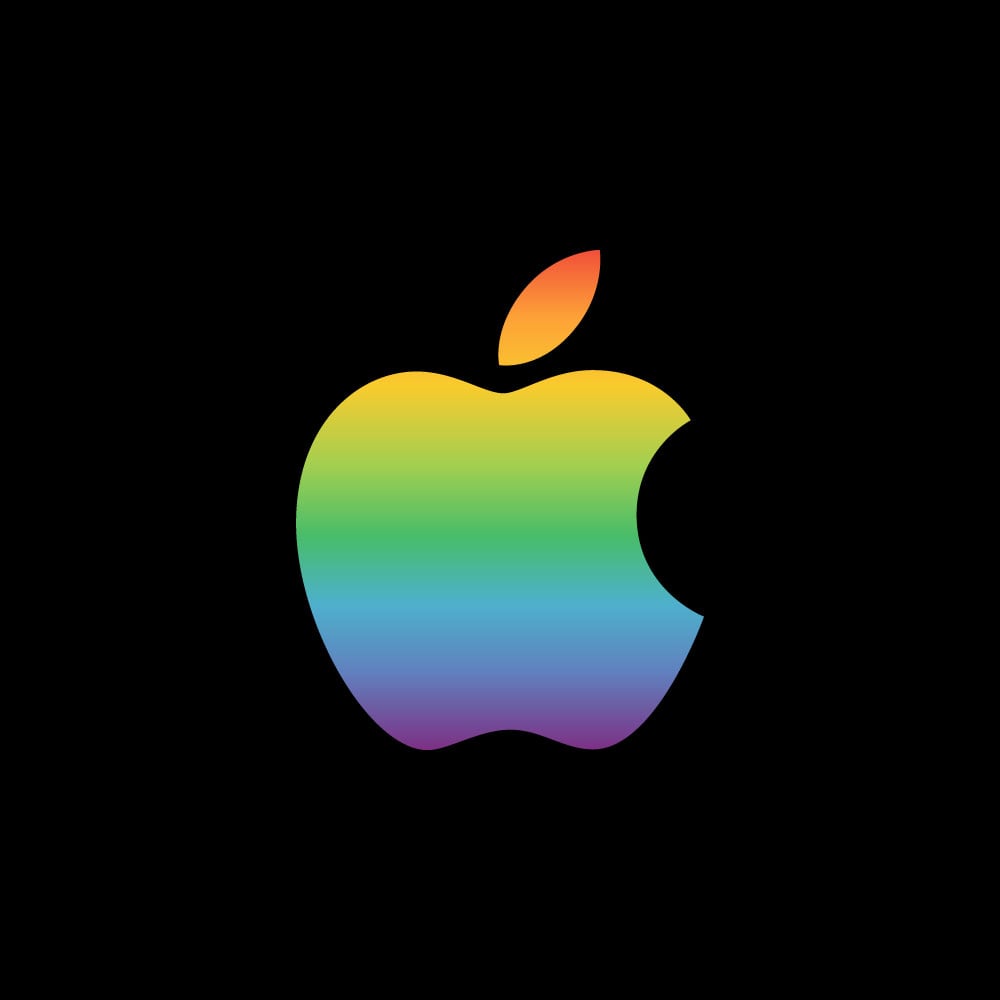 Apple Pride Logo   Rainbow Colors