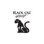 Black Cat Racing Logo Vector