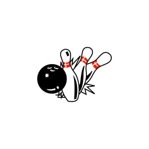 Bowling  Pins Logo Vector