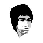 Bruce Lee Tipo Logo Vector