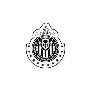 Chivas Rayadas (blanco y negro) Logo Vector