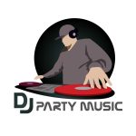 DJ Party Logo Vector