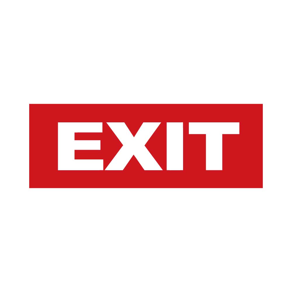 Fire Exit Left | Fire Exit sticker Left