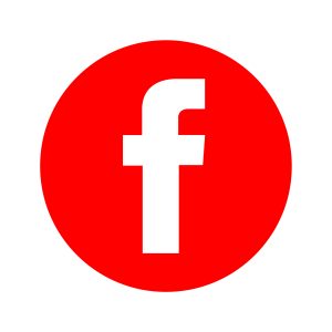Facebook red icon vector