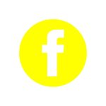 Facebook yellow icon Vector