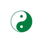 Green Taijitu Logo Vector