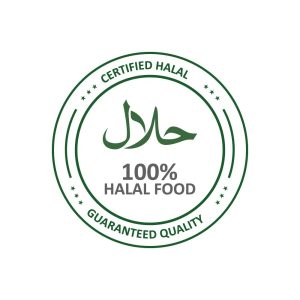Halal Stamp Logo Vector