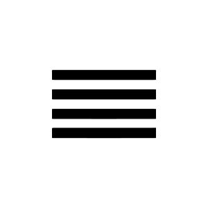 I Ching tetragram 4 horizontals Logo Vector