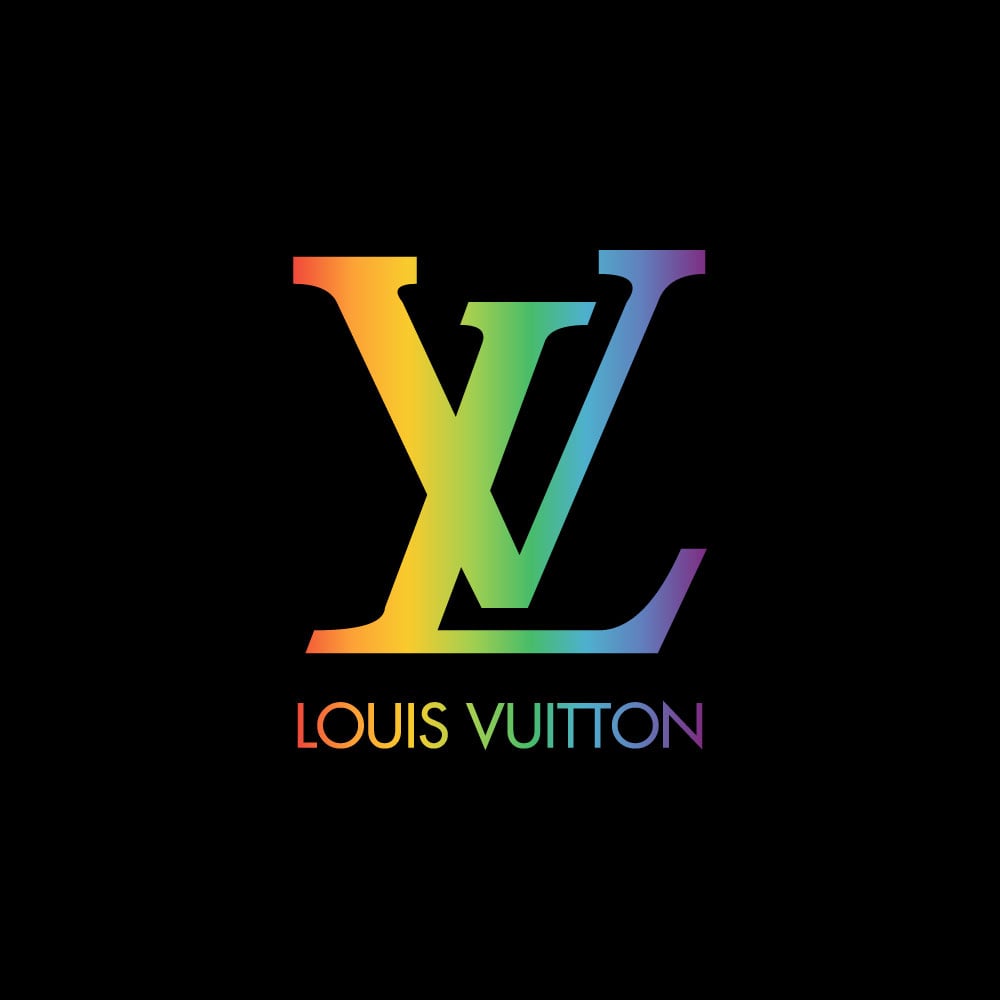 Louis Vuitton Pride Logo   Rainbow Colors