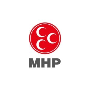 MHP Milliyetçi Hareket Partisi Dikey Logo Vector
