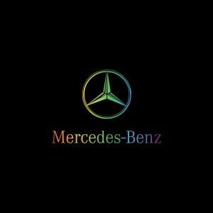 Mercedes Benz Pride Logo   Rainbow Colors