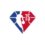 Nba 75 Years Painted Logo Vector