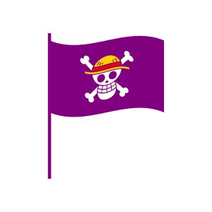 One Piece Straw Hat Flag Vector