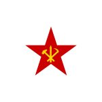 Red Star with Workers` Party of Korea Symbol Logo Vector