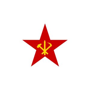 Red Star with Workers` Party of Korea Symbol Logo Vector