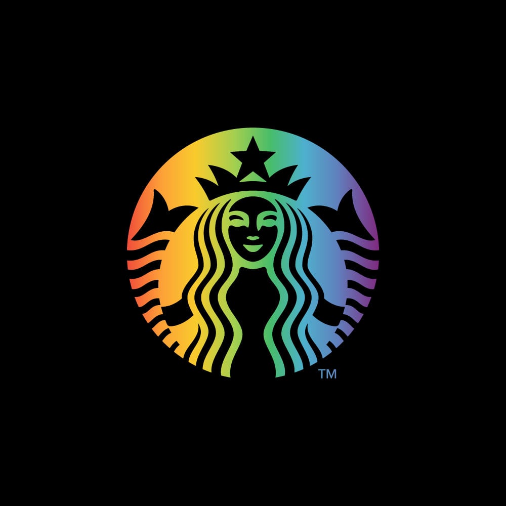 Starbucks Pride Logo   Rainbow Colors