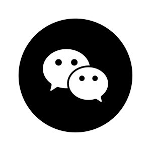 WeChat Black Icon Vector
