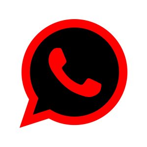 WhatsApp Black and Red Logo Vector