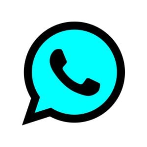 WhatsApp Cyan Logo Vector