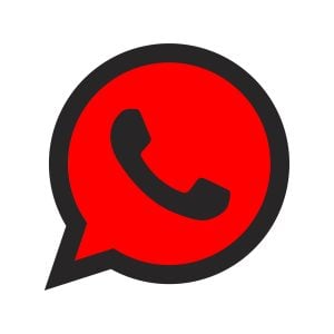 WhatsApp Red and Black Logo Vector