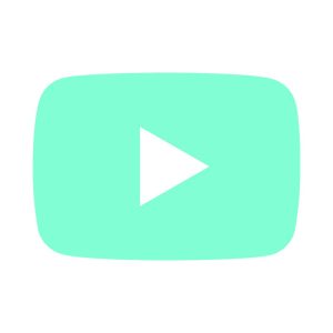 Youtube Aquamarine icon Vector