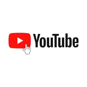 YouTube Logo with Hand Vector