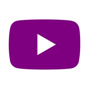 Youtube Purple icon Vector