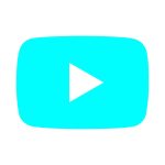 Youtube cyan icon Vector