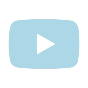 Youtube lightblue icon Vector