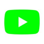 Youtube lime icon Vector