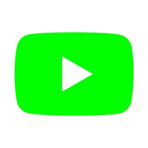 Youtube lime icon Vector