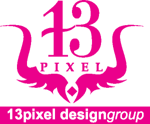 13 Pixel Logo Vector