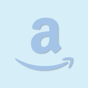 Amazon Aesthetic Icon Blue Vector