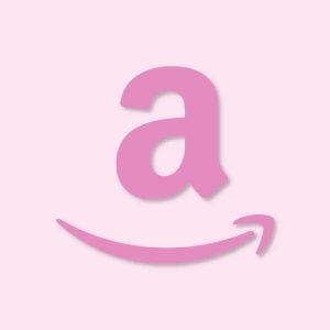 Amazon Aesthetic Icon Pink Vector