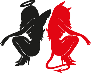 Angel And Devil Logo Vector