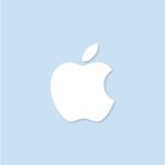 Apple Aesthetic Icon Blue Vector