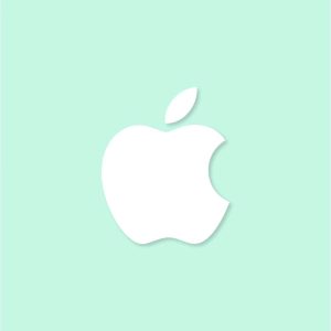 Apple Aesthetic Icon Green Vector