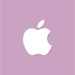 Apple Aesthetic Icon Lilac Vector