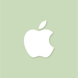 Apple Aesthetic Icon Pastel Vector